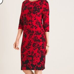 NWT Chico’s‎ new with tags Floral-Print Shift Dress size 1 double layer flatters
